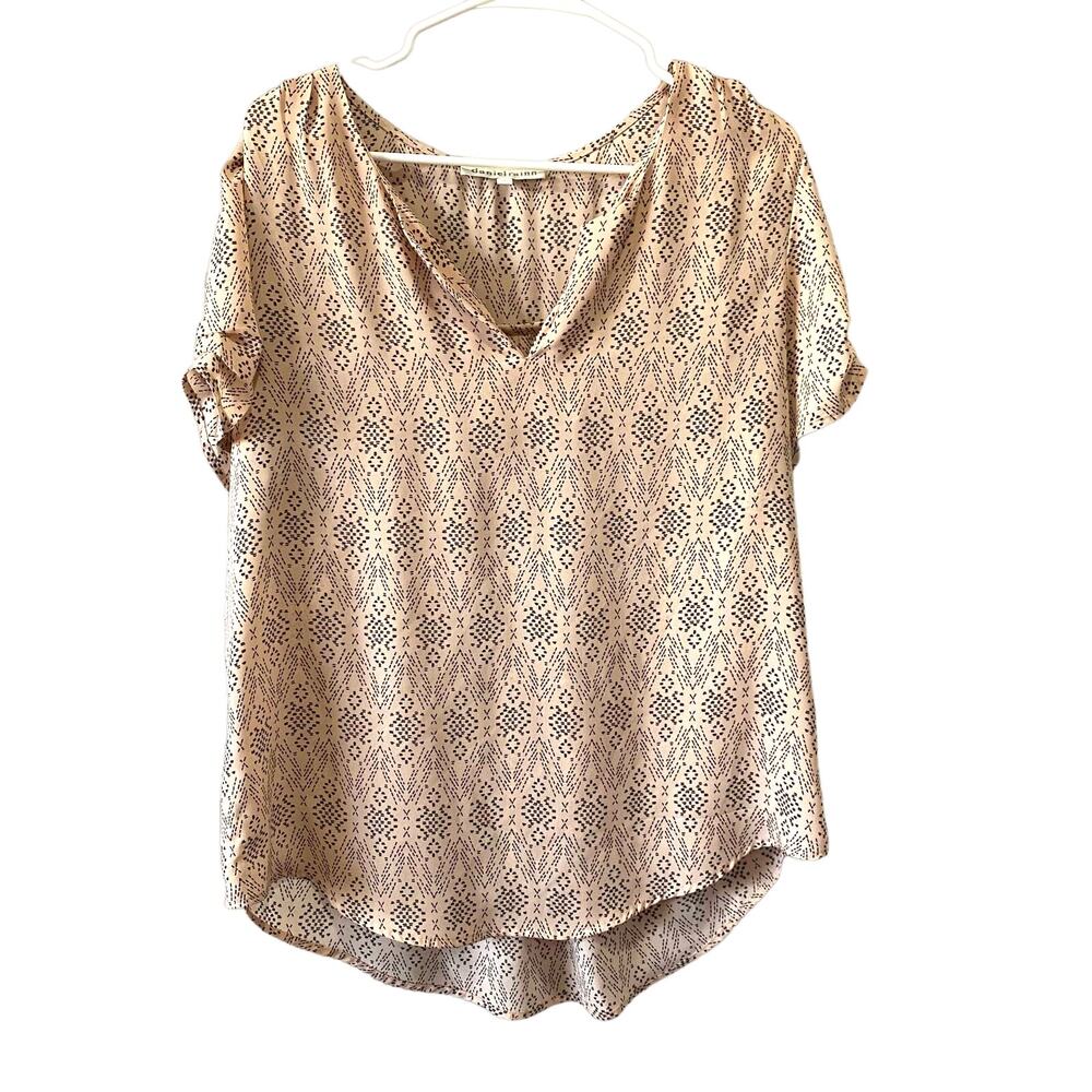 Daniel Rainn Women's Short Sleeve Blouse Size L Career Office Casual